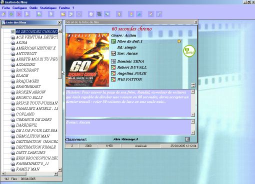 Gestion, Film, film, gestion, gestion film, divx, xvid, cinema, logithque, dvdthque, grer